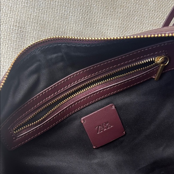 Zara Crescent Half Moon Burgundy Hobo Bag - Picture 10 of 10